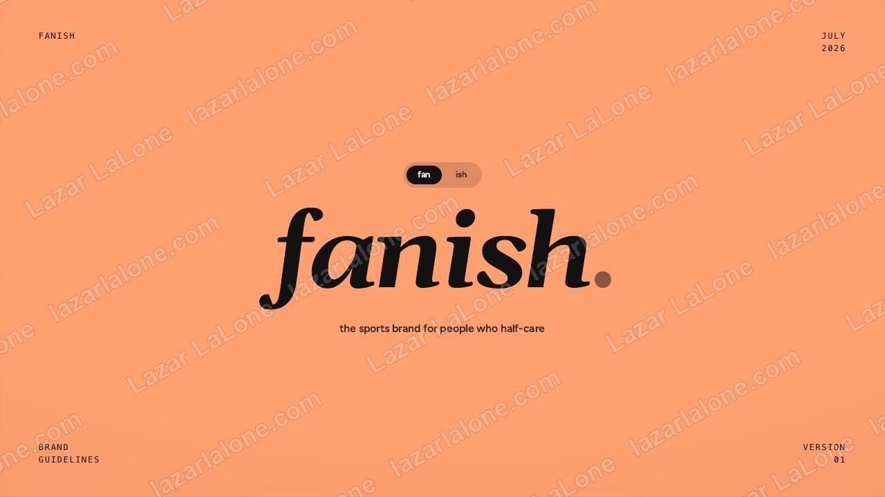 Fanish brand guidelines, page 1