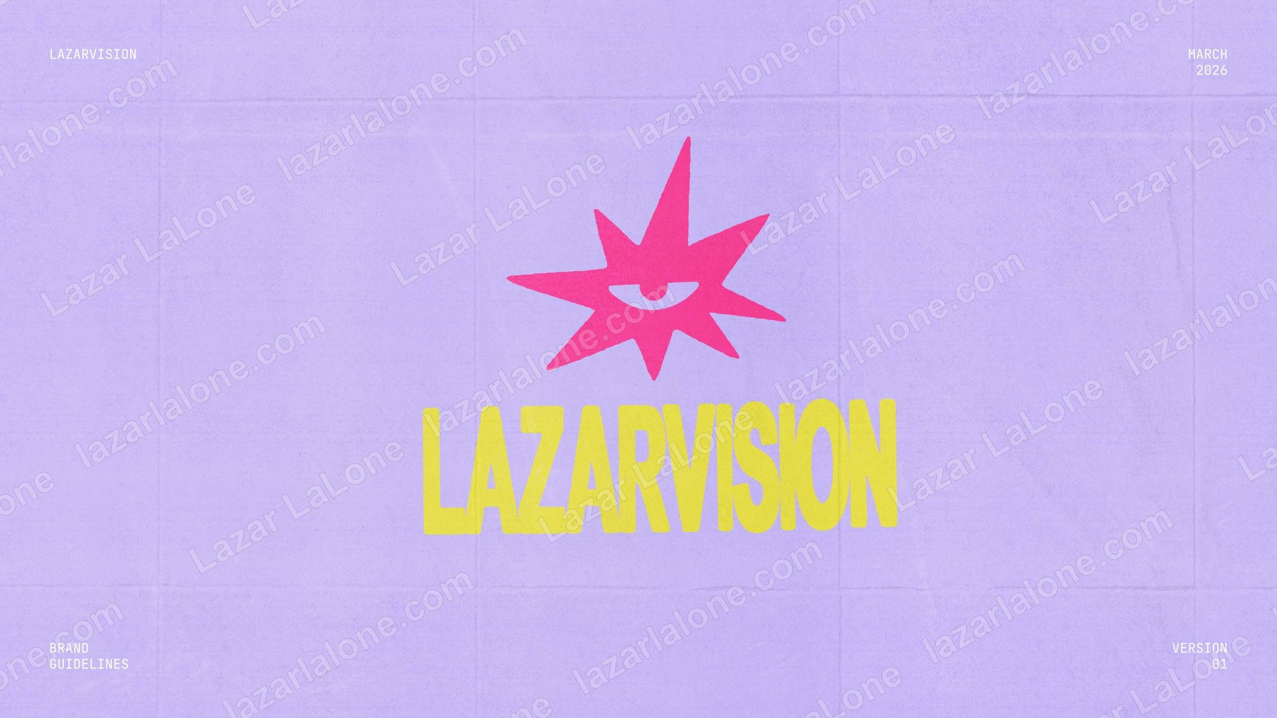 Lazarvision brand guidelines, page 1