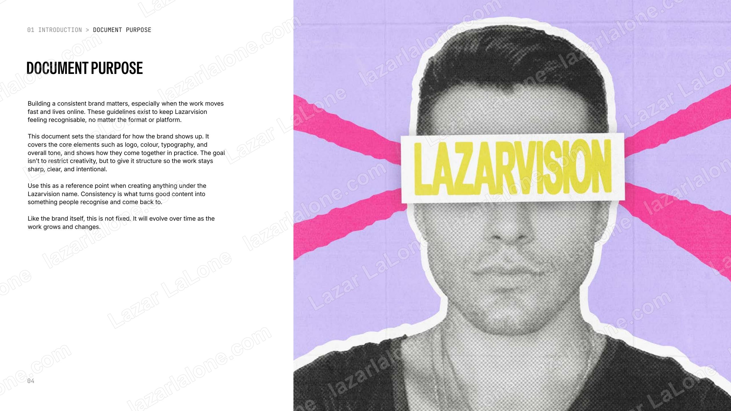 Lazarvision brand guidelines, page 4
